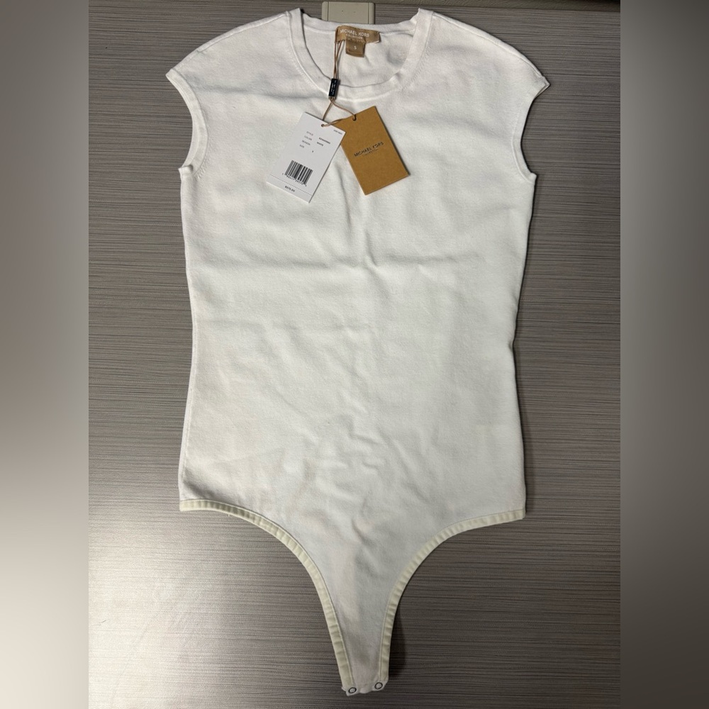 MICHAEL KORS COLLECTION
Stretch-Viscose Cap-Sleeve Bodysuit